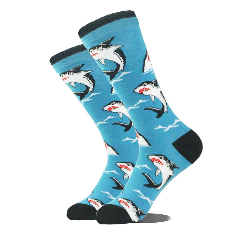 Men Dinosaur Astronaut Planet Crew Socks Harajuku Big Size Sokken Unisex Skateboard Divertidos Happy Design Hip Hop Funny Socks