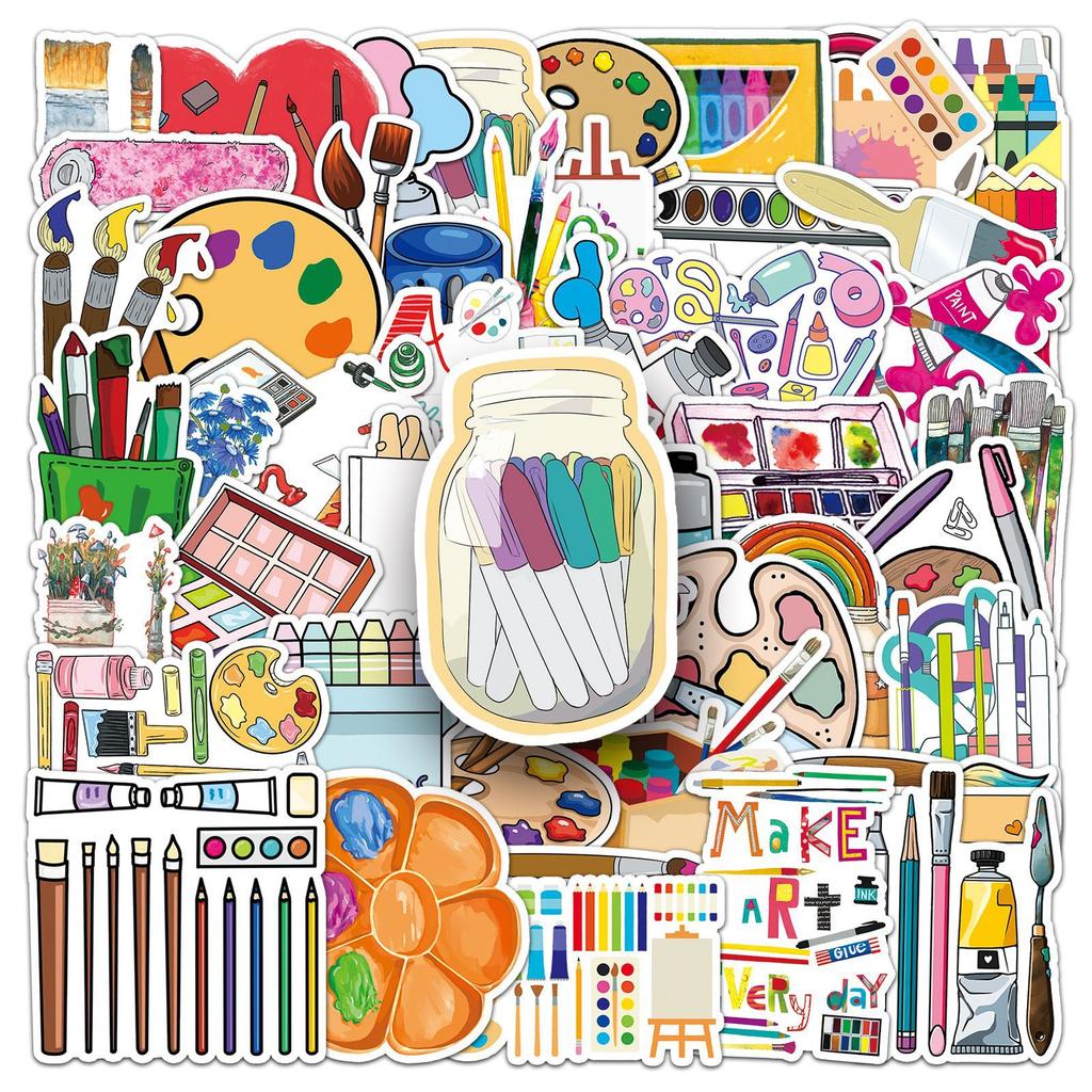 50 Painting Tools Graffiti Stickers Personalized Creative Fresh Decoration Mobile Phone Suitcase Stationery Stickers