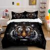 Geometric Tiger Art Three-Piece Decor Exquisite Three-Piece Bedding Set Gift For Kids And Adults