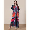 Plus Size Boho Kaftan Dress, Women's Plus Maxi Cover Up Dress