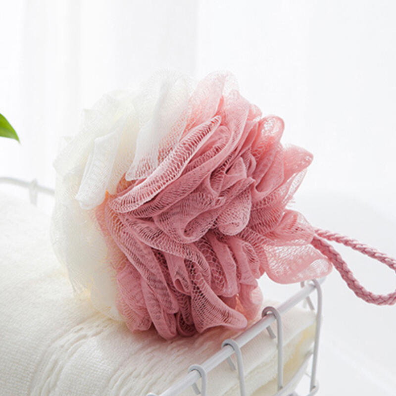 Two-tone body shower towel ball bubble foam shower ball DD-11056