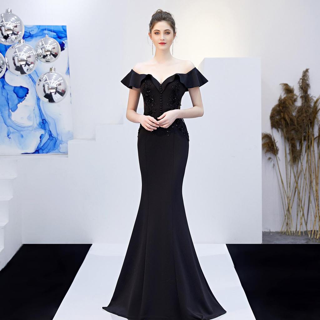 Braut Langer schlanker Fischschwanzrock Hochzeit Abendkleid Mädchen Abendkleider