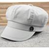 Small head circumference canvas octagonal hat literary retro casual duck tongue painter beret large size hat men and women spring and autumn day