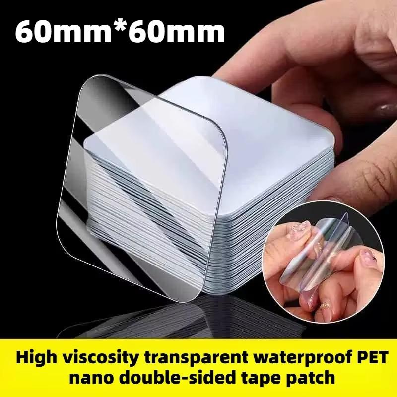 10/20/30/50 PCS High Viscosity Transparent Acrylic PET Double-Sided Adhesive Tape Washable No Punching Wall Fixing Adhesive TaPinstriping Tape 3