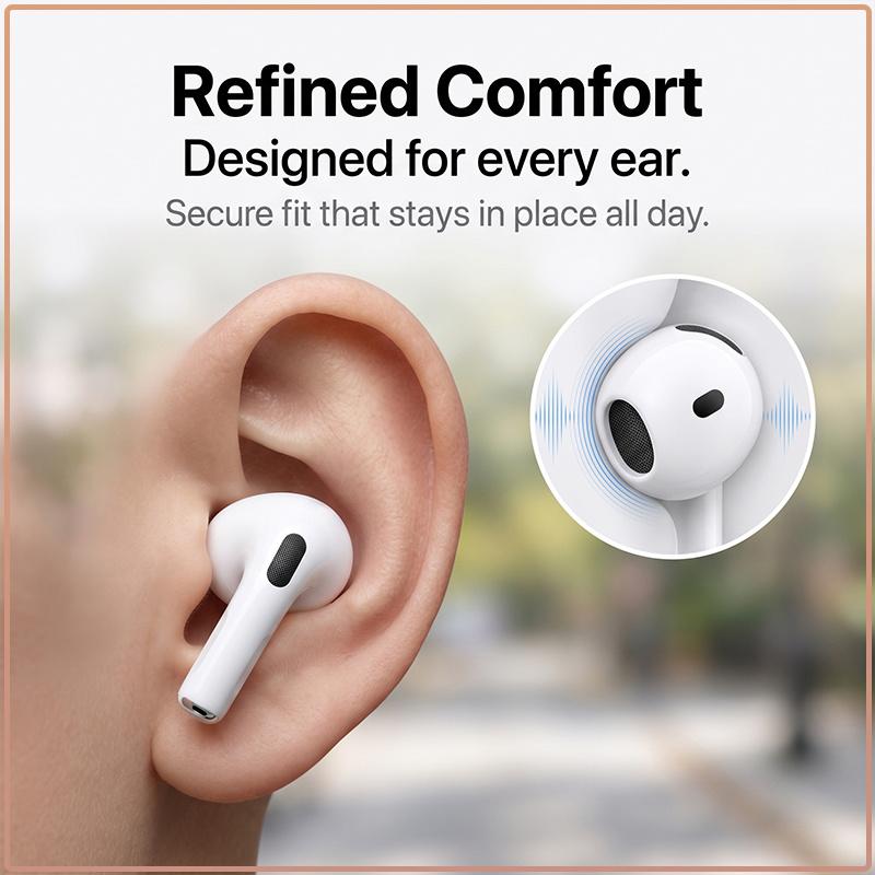 AirPods 4 Wireless Bluetooth Earphones One Tap Magic Connection Type-C Charging Case Lightweight Comfort Stereo Headset