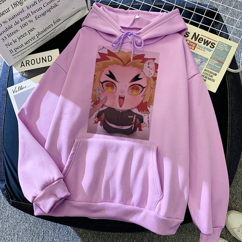 Demon slayer anime hoodies kamado tanjirou impresso feminino hoodie harajuku casual streetwear solto esportes pulôver unisex roupas
