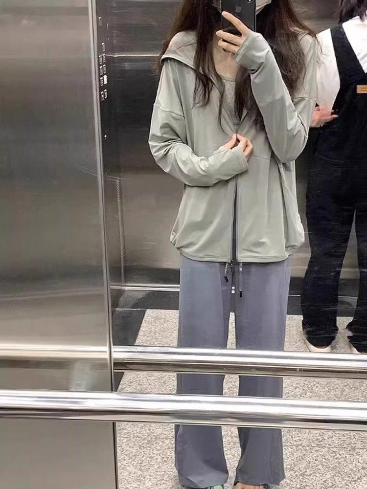 Women's 2025 Ice Silk Hooded UV Protection Summer Cardigan Jacket