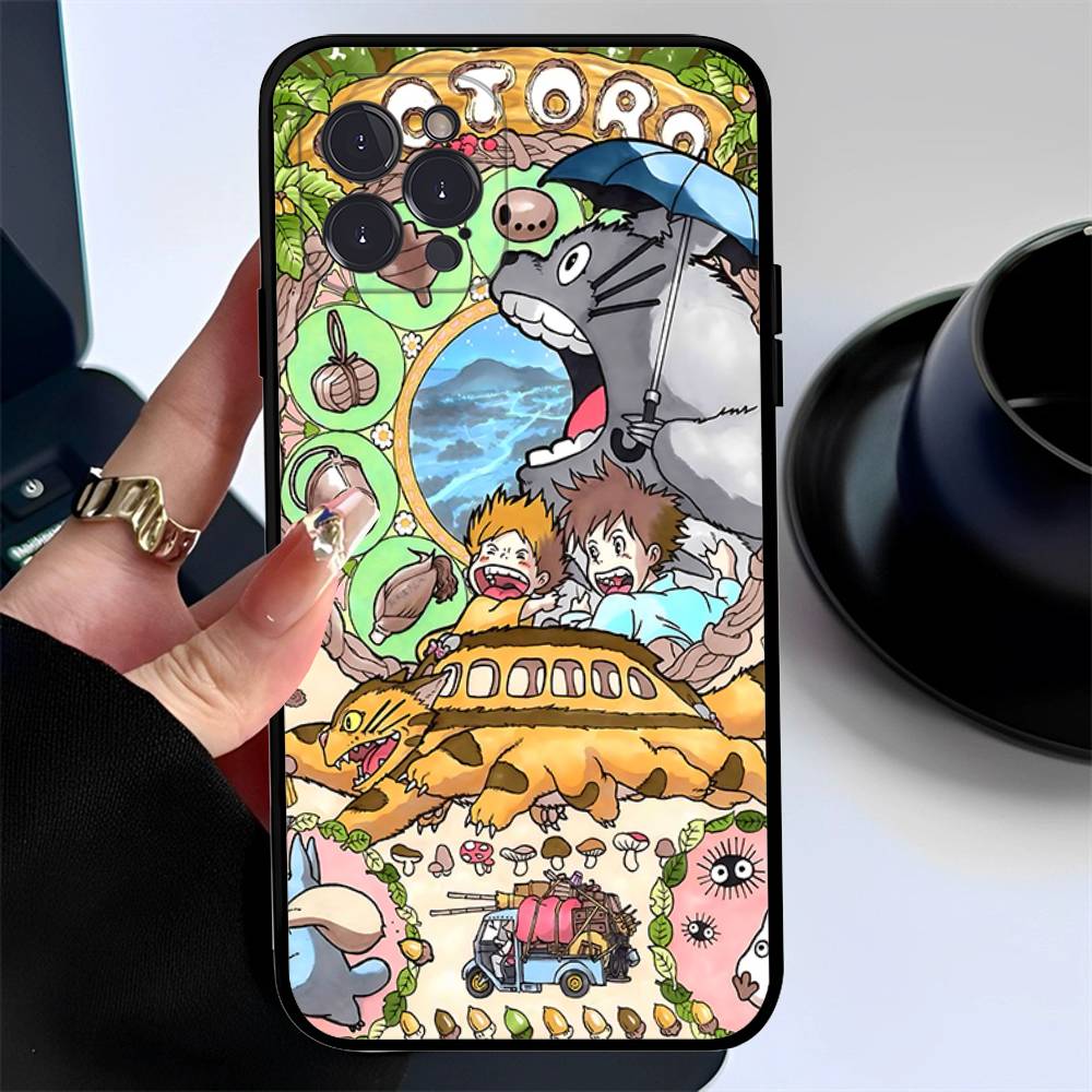 Cartoon Cute T-Totoros Phone Case For Iphone 17 16 15 16e 14 13 12 11 Pro Max Plus Case Cover Coque