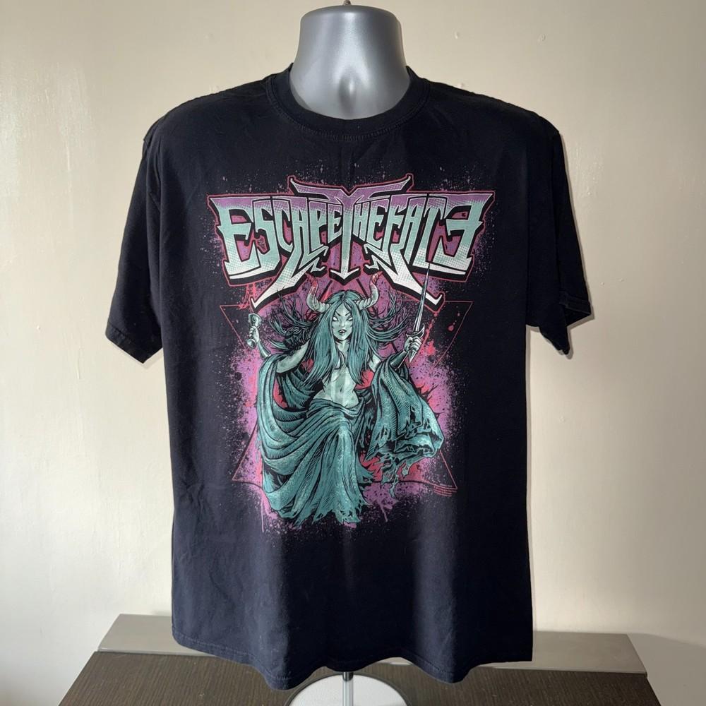 

Escape The Fate Priestess Graphic XL Band T-Shirt Post Hardcore Black Tee Unisex T-Shirt XXXL