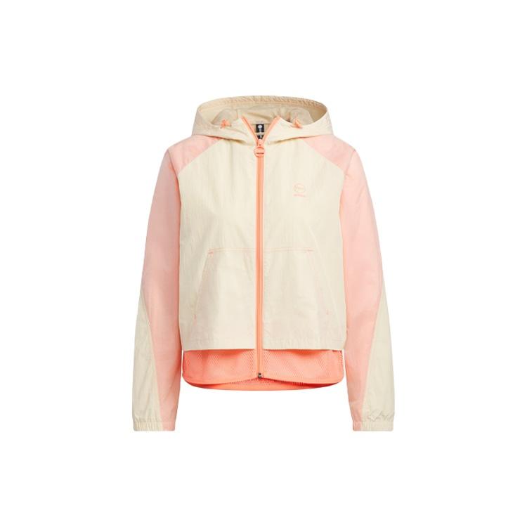 (WMNS) adidas Neo Vibe Collective Windbreaker Jackets  White Pink  Women s IA6724 S
