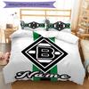 3pcs Custom Name Borussia Mönchengladbach Bedding Set Duvet Cover Closure Includes 1 Duvet Cover & 2 Pillowcases for All Seasons Bedroom Decor
