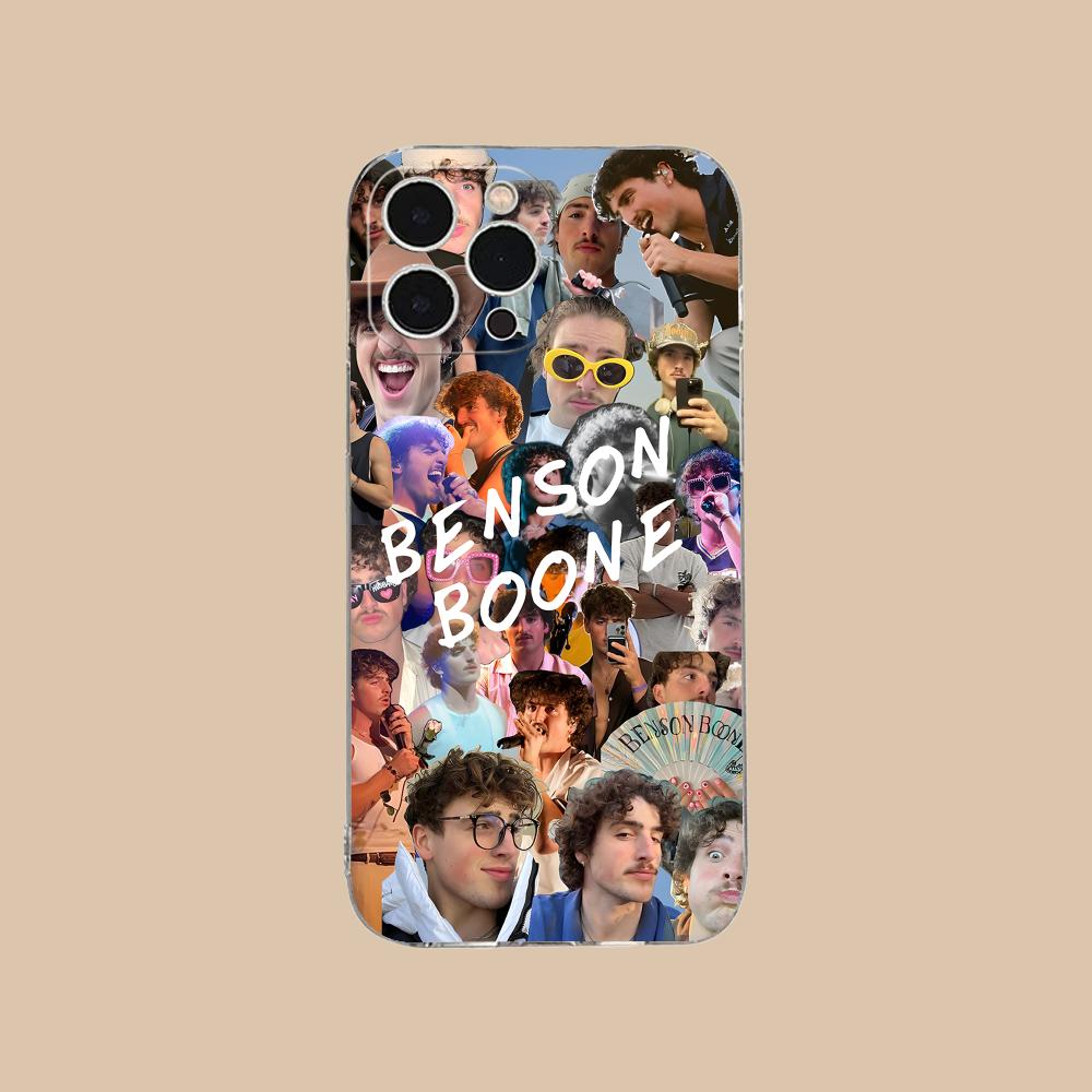 

Benson Boone Clear TPU Mobile Case for iPhone 17 16 15 14 13 12 11 X XR XS Air Pro Max Plus Mini Colorful Cover iPhone XS Max