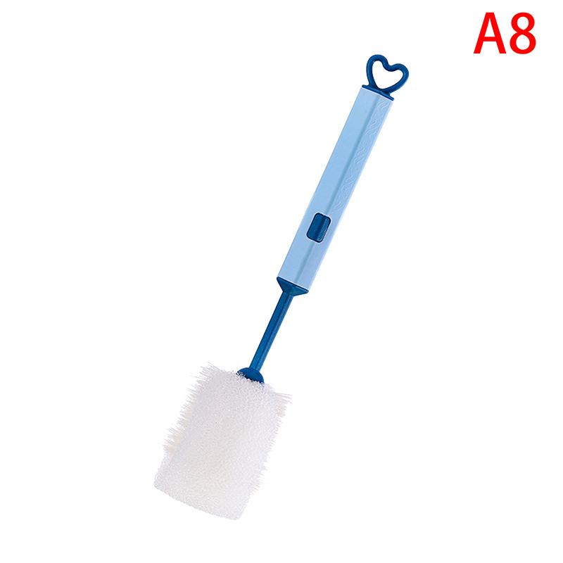 1 ks měkký štětec na hrnek s houbou Dlouhá rukojeť Štětec na láhve s houbou Nápojové sklenice na víno Skleněná lahev Skleněný kelímek Mytí Čištění kuchyně