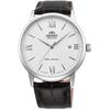 "Symphony IV" Japanese-made Automatic/manual Winding Dress Watch, White with Leather Strap.