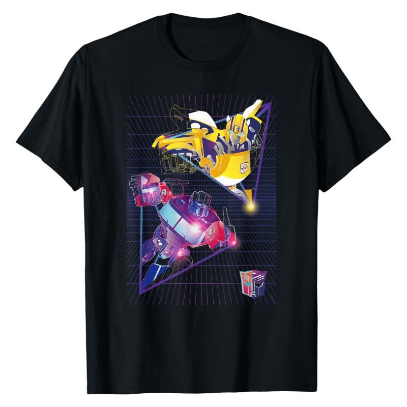 Optimus Prime Bumblebee Autobot Transformers TShirt Retro Graphic Print Crew Neck Soft 100 Cotton Casual Street Fashion Tops M