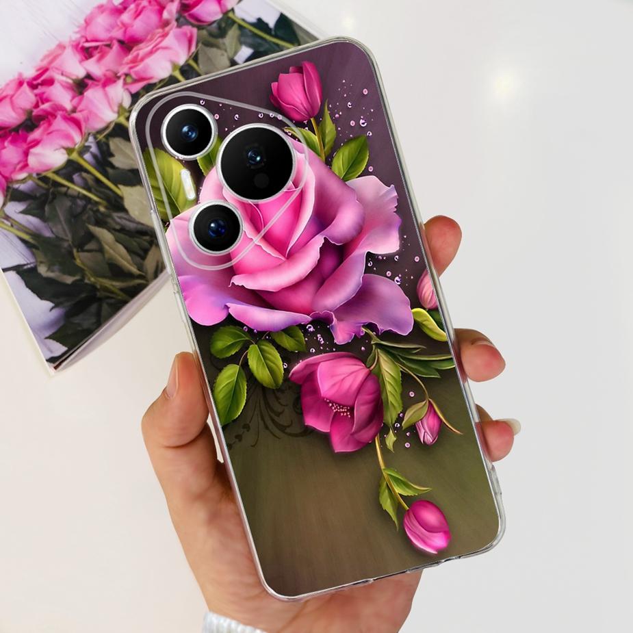 Für Huawei Pura 70 Hülle Niedliche Cartoon Bemalte Abdeckung Klare Silikon Handyhülle Für Huawei Pura 70 Pro Plus Pura70 Pro + Weiche Hülle