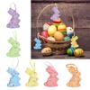 6er-Pack Oster-Themen-Schaumstoff-Hasen zum Aufhängen Funkelnde Pailletten Hasen-Ornament Festival Feiertagsdekoration für Zuhause