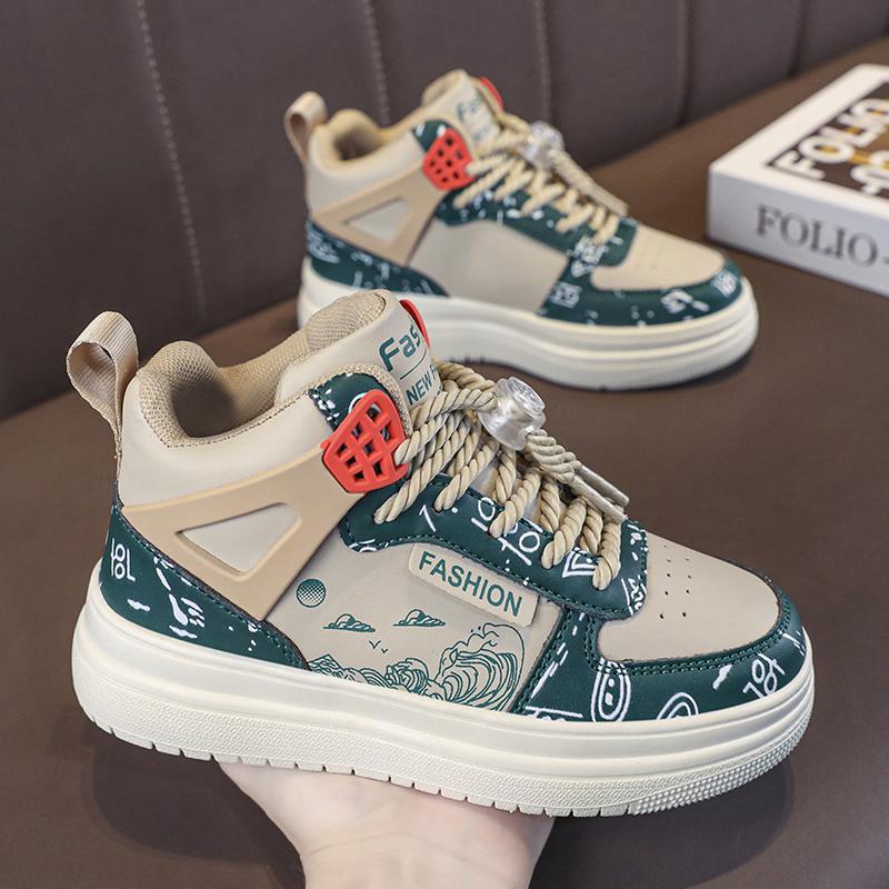 Children's Sports Shoes Autumn and Winter New Middle and Large Children's Board Shoes Boys and Girls Students Casual Shoes Parent-child Sports Runn