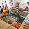 2D Embroidered Sea Turtle Area Rug Multiple Styles Soft Durable Washable Non Slip Floor Carpet for Living Room Home Decor