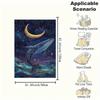 "Whale Moon Constellation Art Print - Celestial Ocean Decor"Blanket Flannel Throw Blanket for Sofa, Bed, Travel, Camping, Office, Couch, Cha