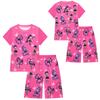 19774 Bambine Ragazze Lily Lovebraids Gioco Stampato Maniche Corte Girocollo T-Shirt Top Set Pantaloncini