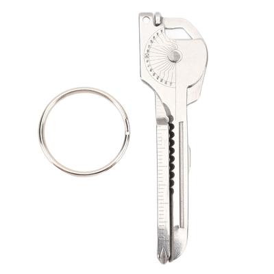Přívěsek na klíče Multitool 8 v 1 Nerezový šroubovák Otvírák na láhve Kapesní multitool s kroužkem na klíče