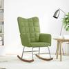 Rocking Chair Light Green Velvet