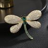 Korean Style Elegant Dragonfly Brooch - High-End Luxury Corsage Pin Accessory