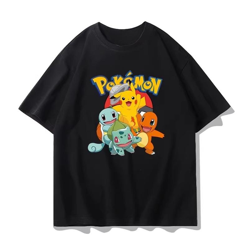 Potdemiel Summer New Pikachu Print Children s T-Shirt Suitable for Boys and Girls 100
