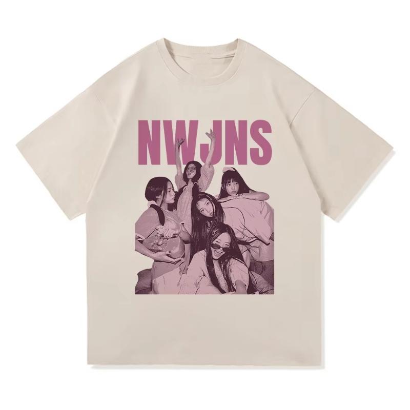 NJZ NWJNS T-Shirt Sommer Mode Herren_Damen Ästhetisches Grafik Casual T-Shirt Unisex Hohe Qualität Cool Vintage Baumwolle T-Shirts