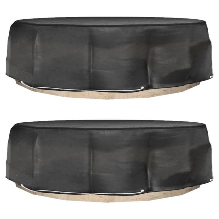 VidaXL Housses pour salon îlot 2 pcs 8 œillets Ø188x50 cm rond 3155384