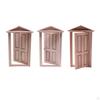 Delicate Dollhouse Wood Door Miniature Furniture Toys Props Pretend Playset House Decor Toy Blank