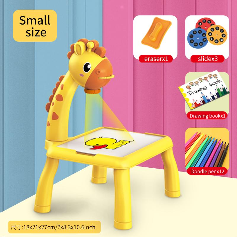 Детский проекционный рисовальный стол Многофункциональный стол-проектор для рисования Граффити Пазл Игрушка
