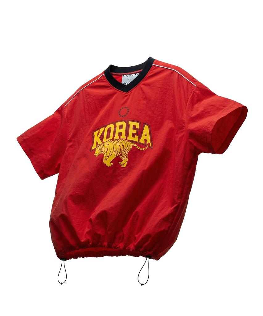 EXPRESSHOLIDAY Authentic Nylon Half T-Shirt_South Korea (Red)