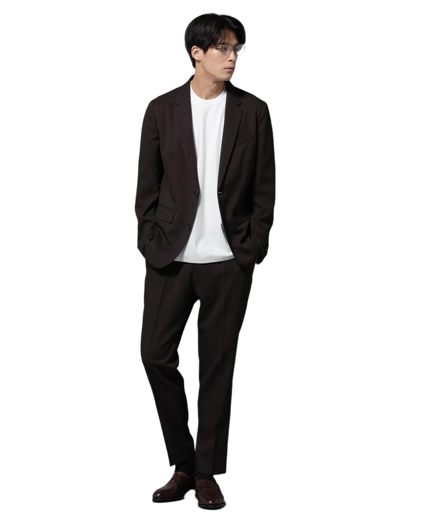 Nano Universe Damerino Sharkskin Size LANATEC® Suit, Wrinkle-Resistant, Shape-Retaining, Men's, L, 052, D. Brown, 668-5218201