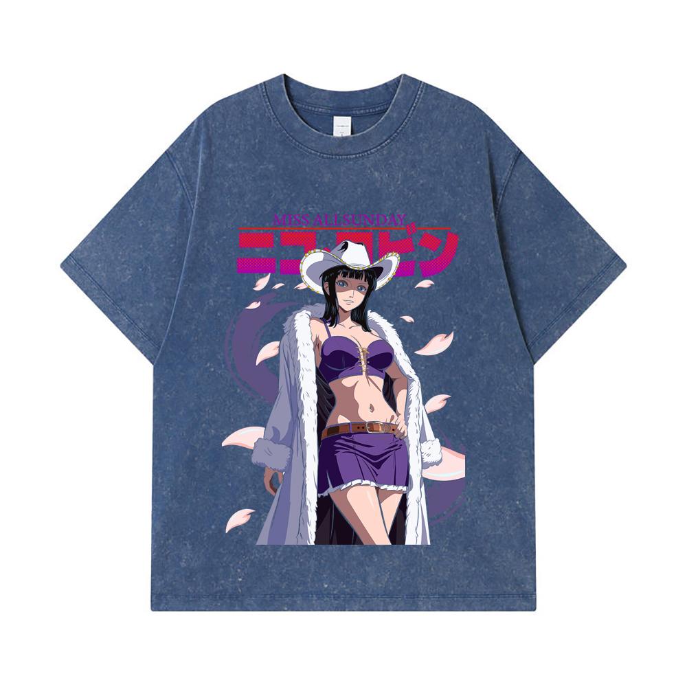 275 GSM Washed T-shirts 100% Cotton One Piece V56 Miss AllSunday Print Unisex Heavy Cotton T Shirt