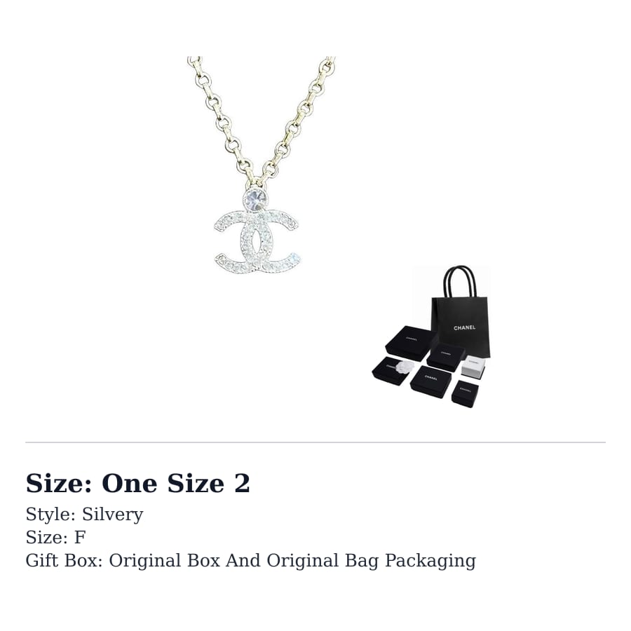CHANEL Glass Rhinestone Metal Necklaces Women`s