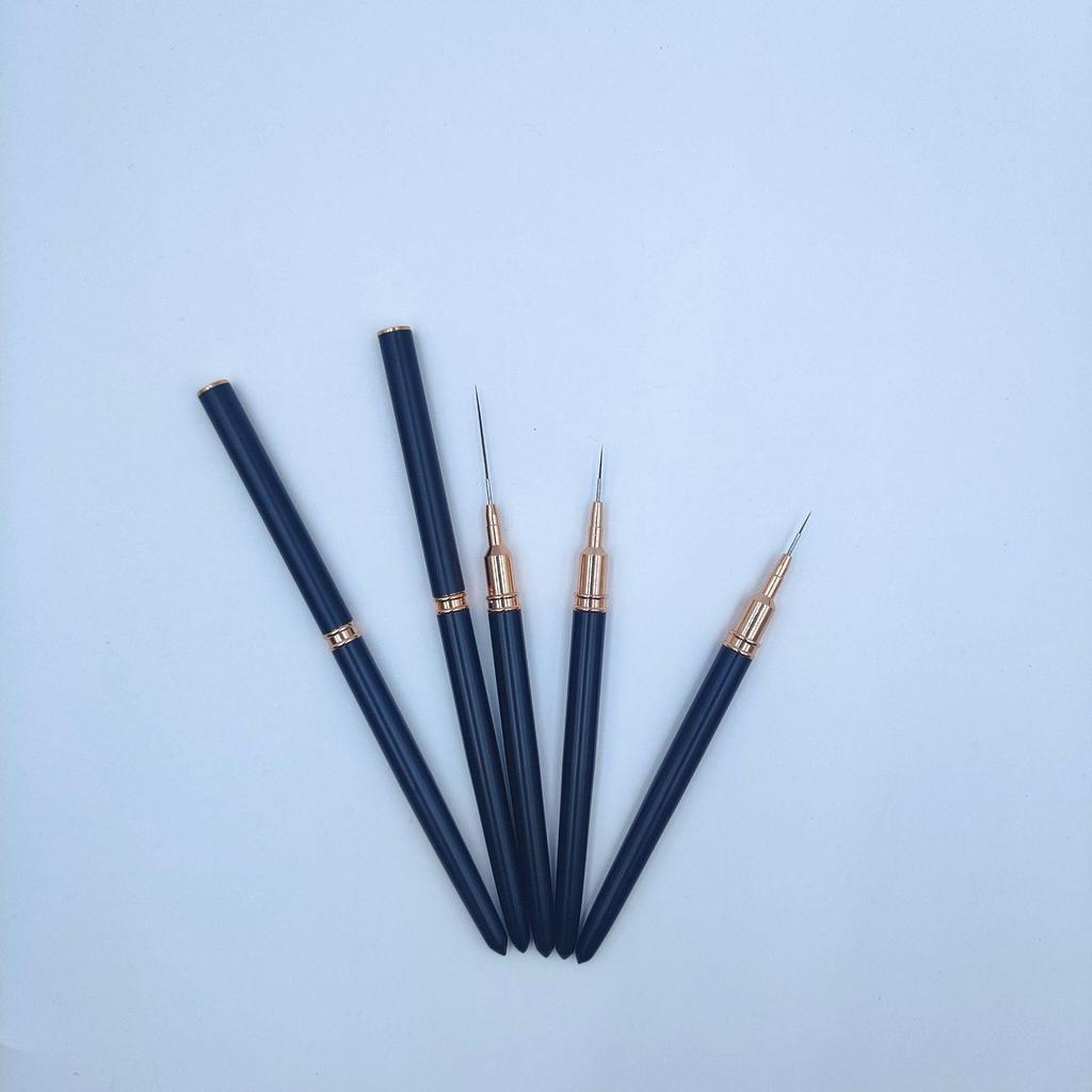 5-Piece Fine Line Nail Art Brush Set for Outlining, Painting Flowers, Line Drawing, and Color Mixing