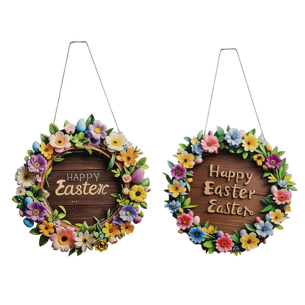 Easter-Themed Wreath Decoration, Perfect For Wall Hanging And Enhancing Holiday Atmosphere
