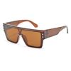 Men’s Rascally Cool Black Frame Sunglasses 2025 - Large One-Piece, European & American Style, UV Protection, High-End Cycling Gear