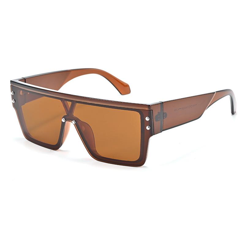 Men’s Rascally Cool Black Frame Sunglasses 2025 - Large One-Piece, European & American Style, UV Protection, High-End Cycling Gear