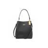 Town Leather Bucket Bag , Portable Crossbody Bag , Shoulder Bag Small Women's Black (Unisex) Handbags 1011 IMLON