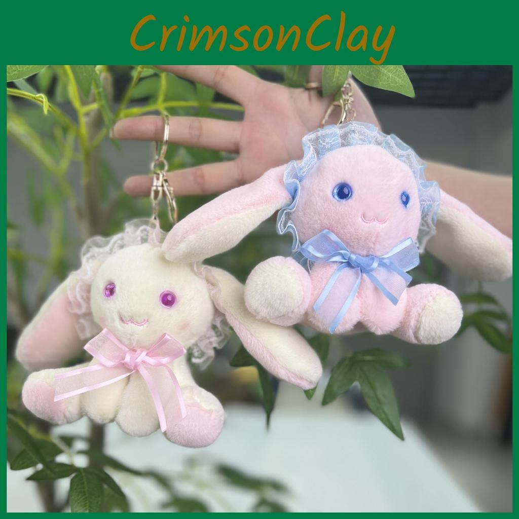 Endearing Bunny Cartoon Plush Toy Keychain With Soft Fabric For Collectible Decor