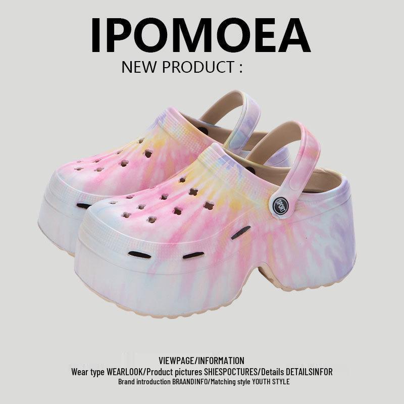 

Женские шлепанцы на высоком каблуке, модная летняя пляжная одежда для улицы, садовые туфли на толстой подошве из губки, 9 см. Size 39/40