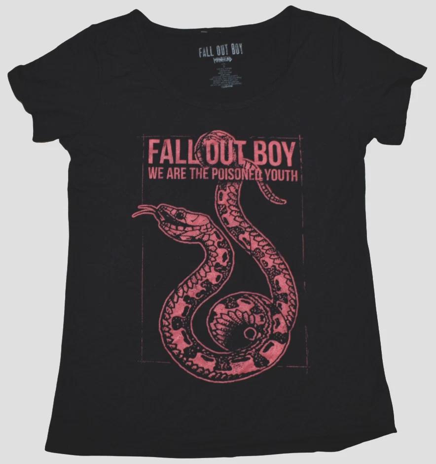 

Fall Out Boy FOB Juniors We Are The Poisoned Youth Snake Black Shirt NWT Small S