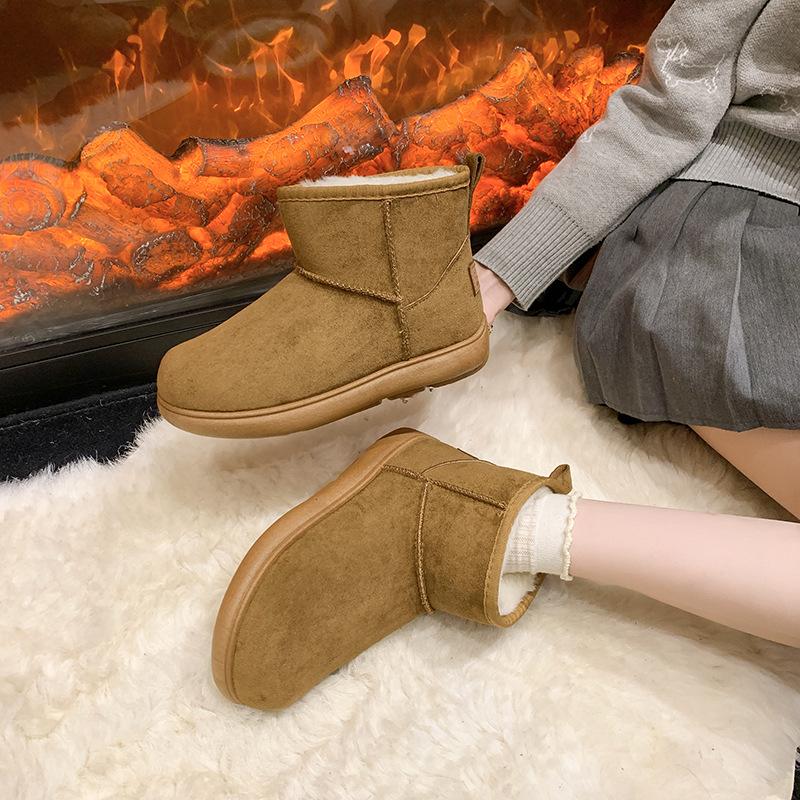 Thickened Warm Snow Boots Women's 2025 Autumn and Winter New Women's Boots Versatile Korean Version Fashion Short Boots Women's Cotton Shoes