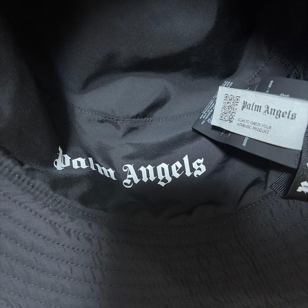 Used palm angels black bucket hat