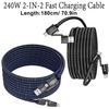 4 In 1 USB C Cable Fast Charging Data Cable 240W PD 27W QC3.0 Multifunction Charger Sync Cord For iPhone Samsung Huawei Xiaomi