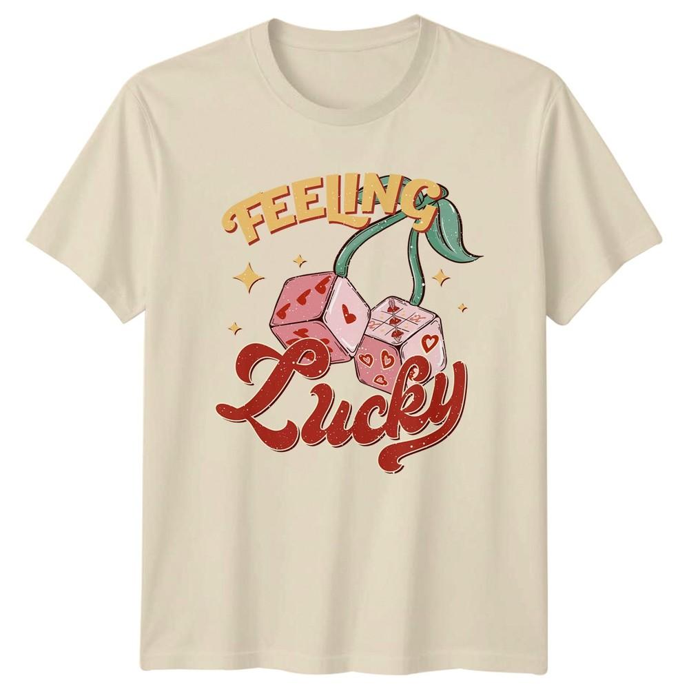 Feeling Lucky TShirt Retro Dice Love RoUnisexce Valentines Day