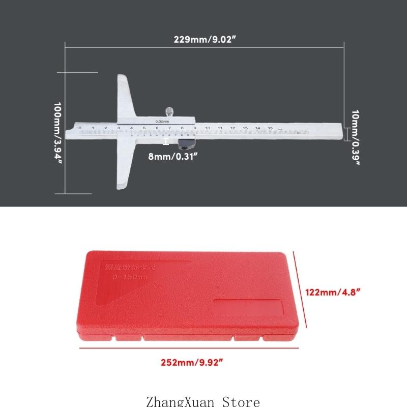 0-150mm Vernier Caliper Portable Depth Vernier Caliper Measuring Tool Micrometer 3XUF